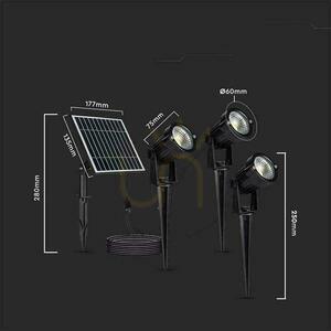 Sada zahradních zemních svítidel LED V-TAC se solárním pohonem 3x1,2W IP65 VT-11032 3000K 50lm Záruka 3 roky 2 Sada zahradních zemních svítidel LED V-TAC se solárním pohonem 3x1,2W IP65 VT-11032 3000K 50lm Záruka 3 roky small 2