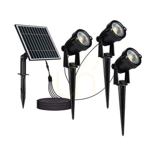 Kontrola Sada zahradních zemních svítidel LED V-TAC se solárním pohonem 3x1,2W IP65 VT-11032 3000K 50lm Záruka 3 roky