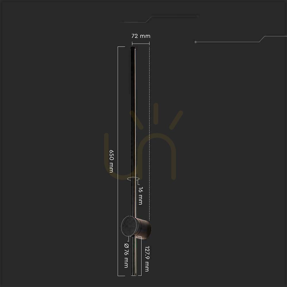 Kontrola LED V-TAC 12W IP65 černá 63cm VT-11112 4000K 1590lm Montáž na zeď. LED V-TAC 12W IP65 černá 63cm VT-11112 4000K 1590lm Montáž na zeď.