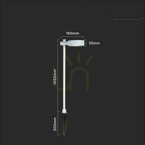 V-TAC 2-funkční sloupové svítidlo LED 6W IP65 100cm bílé VT-11107 3000K 520lm small 2