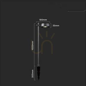 Zahradní LED svítidlo V-TAC pro květinové záhony, keře a okrasné trávy – 2 funkce, 6 W, IP65, 100 cm, černé, VT-11107-B, 3000 K, 520 lm small 5