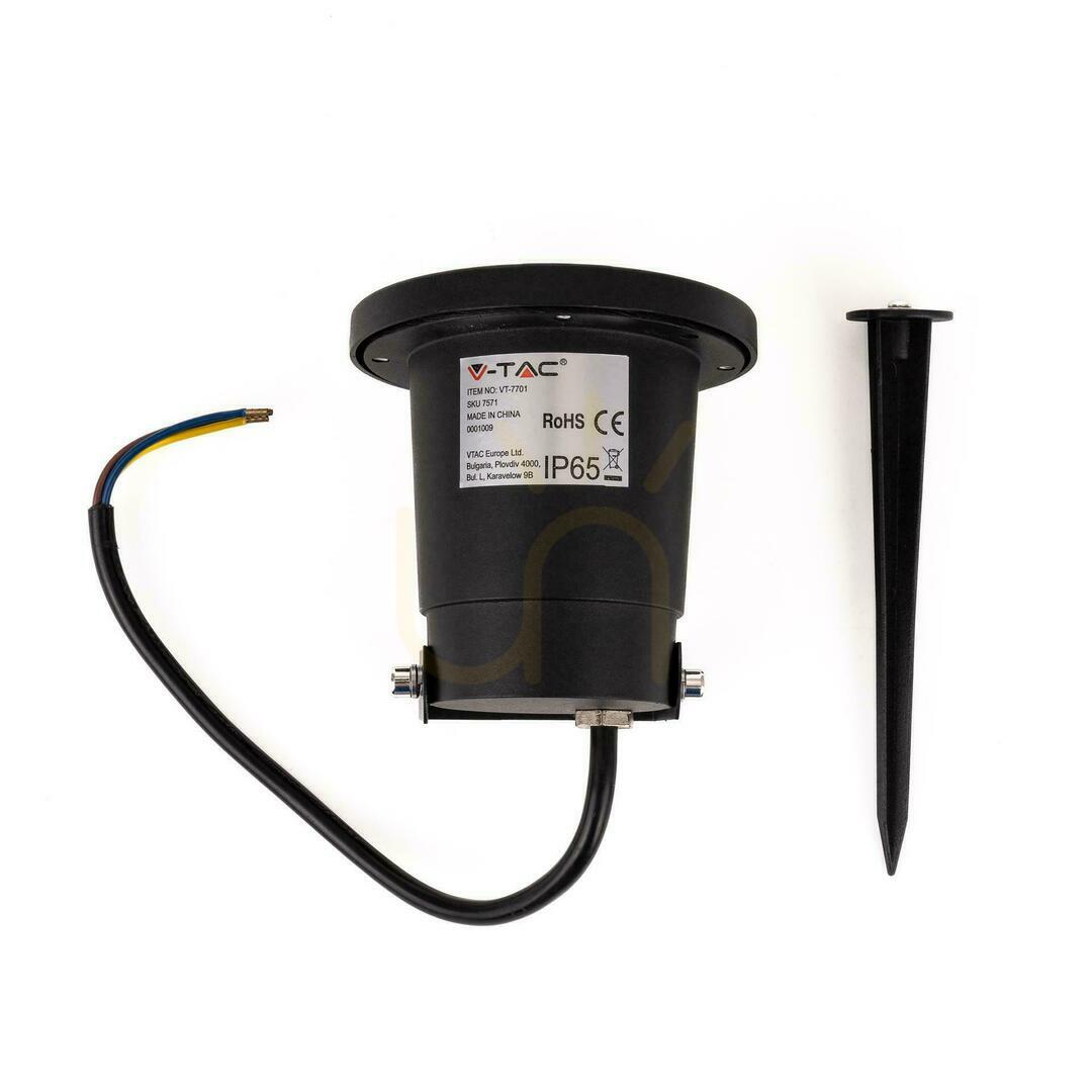 Pohled Zahradní zemní svítidlo Hliníkové svítidlo GU10 černé IP65 V-TAC VT-7701 Záruka 3 roky Zahradní zemní svítidlo Hliníkové svítidlo GU10 černé IP65 V-TAC VT-7701 Záruka 3 roky