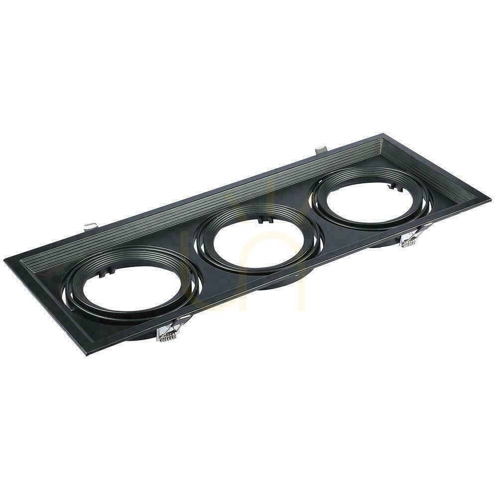Pohled Zapuštěné stropní svítidlo 3xAR111 G53 černé V-TAC 35831 VT-7223 Zapuštěné stropní svítidlo 3xAR111 G53 černé V-TAC 35831 VT-7223