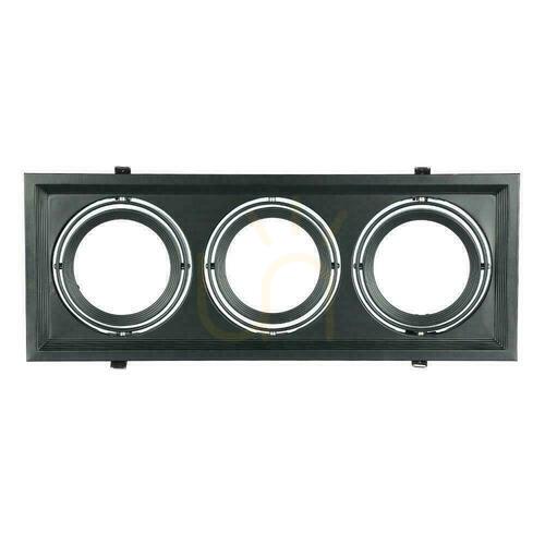 Kontrola Zapuštěné stropní svítidlo 3xAR111 G53 černé V-TAC 35831 VT-7223