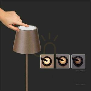 V-TAC 4W LED stojací lampa Bronze Corten IP54 dobíjecí VT-7544-C 3000K 300lm. small 8