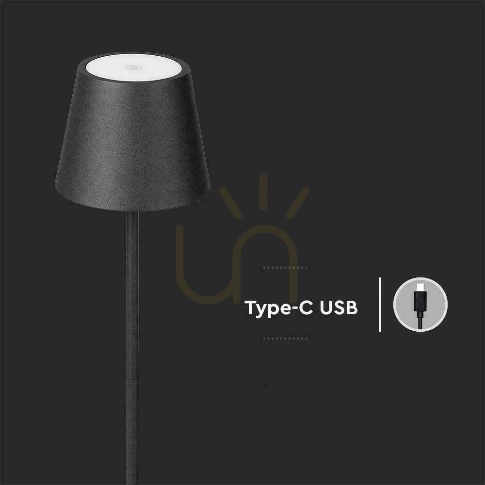 Zobrazit V-TAC 4W LED stojací lampa černá IP54 dobíjecí VT-7544 3000K 300lm. V-TAC 4W LED stojací lampa černá IP54 dobíjecí VT-7544 3000K 300lm.
