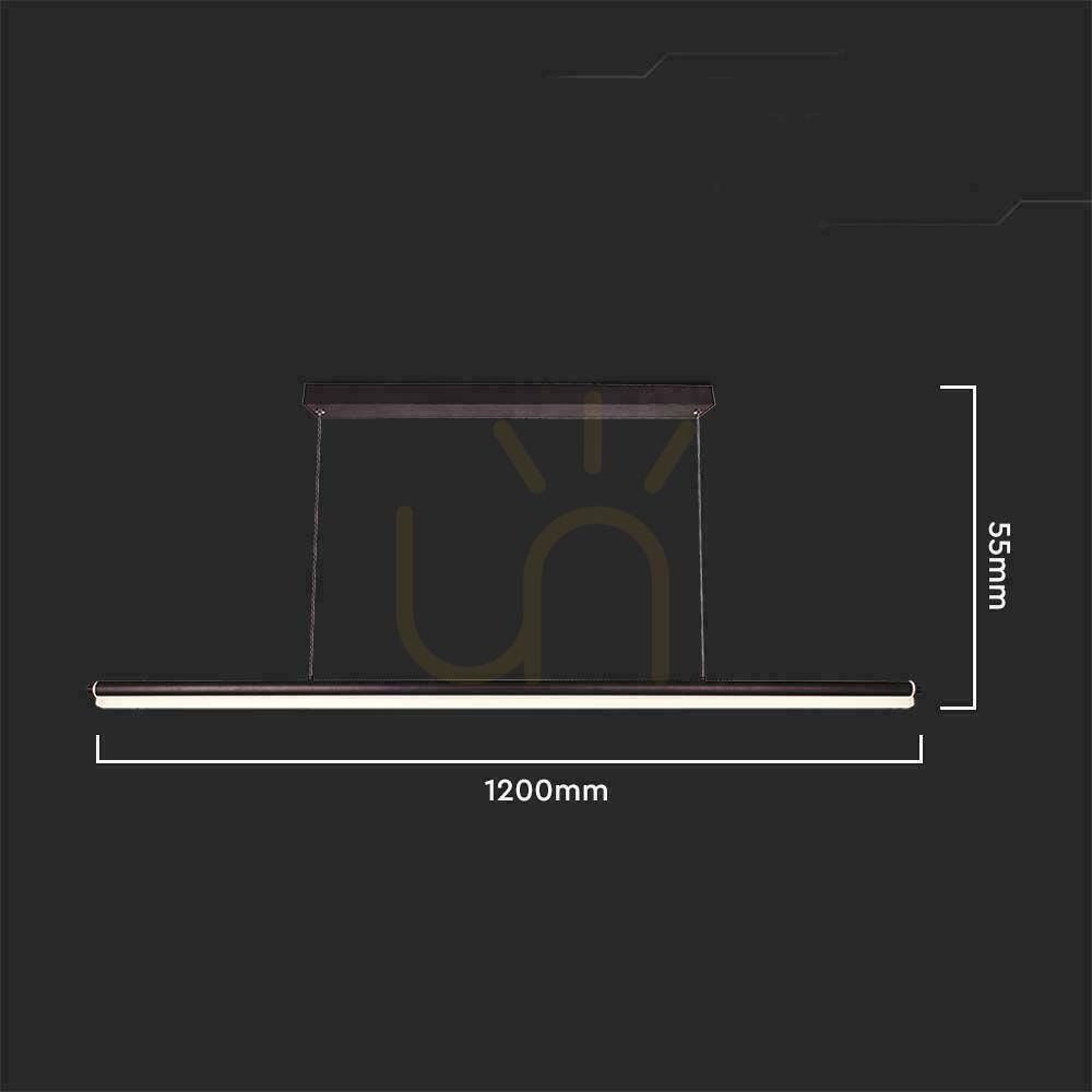 Zobrazit V-TAC 23W LED závěsné svítidlo černé 120cm 4000K 2130lm V-TAC 23W LED závěsné svítidlo černé 120cm 4000K 2130lm