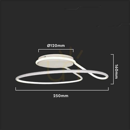 Kontrola Bílé stropní LED svítidlo V-TAC VT-7784 24 W 4000 K 25 cm