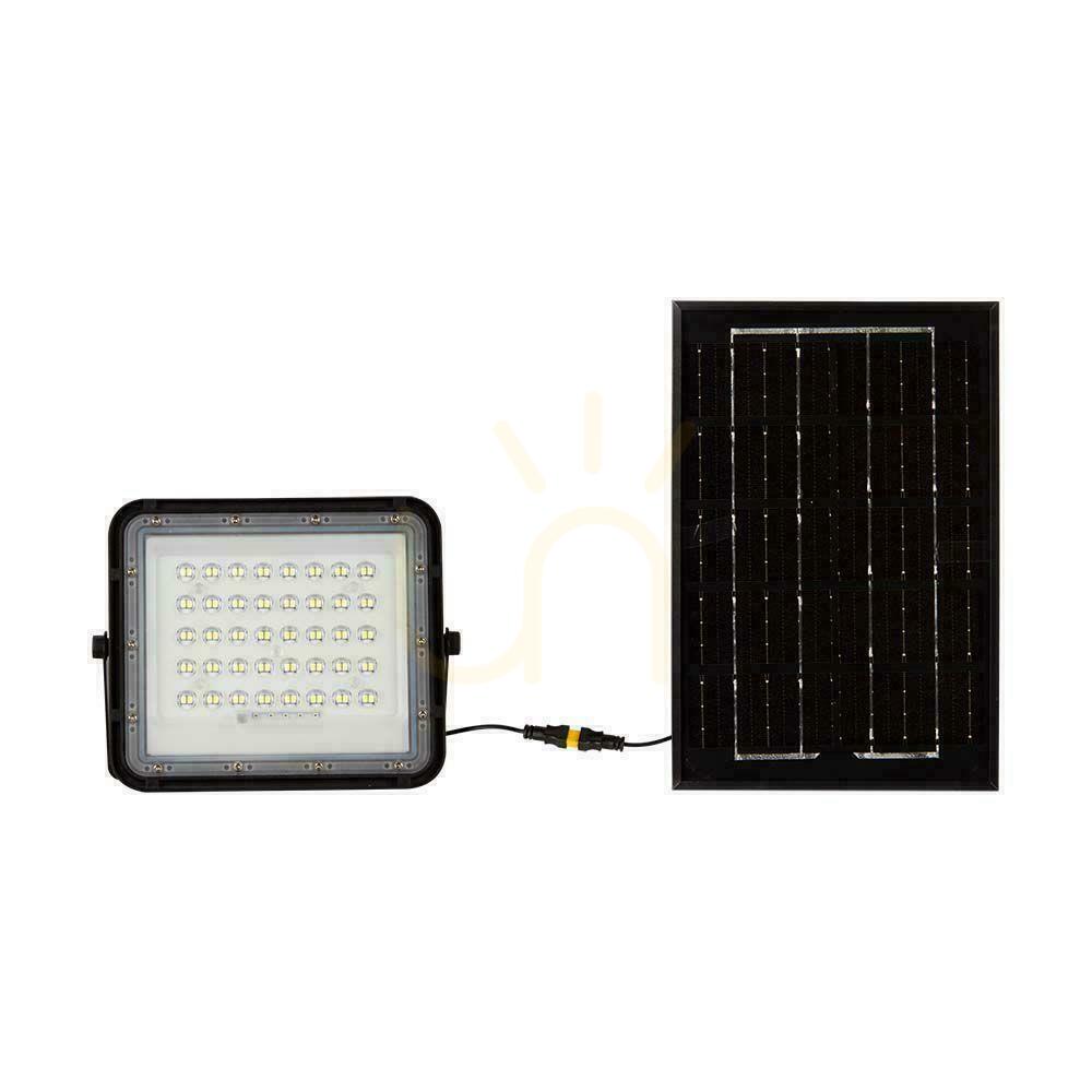 Kontrola V-TAC 6W solární LED projektor s dálkovým ovládáním, AUTO, časovač, IP65 černý VT-40W 6400K 400lm V-TAC 6W solární LED projektor s dálkovým ovládáním, AUTO, časovač, IP65 černý VT-40W 6400K 400lm