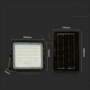 V-TAC 6W solární LED projektor s dálkovým ovládáním, AUTO, časovač, IP65 černý VT-40W 4000K 400lm small 4
