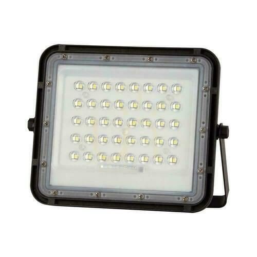 Kontrola V-TAC 10W solární LED projektor s dálkovým ovládáním, AUTO, časovač, IP65 černý VT-80W 6400K 800lm