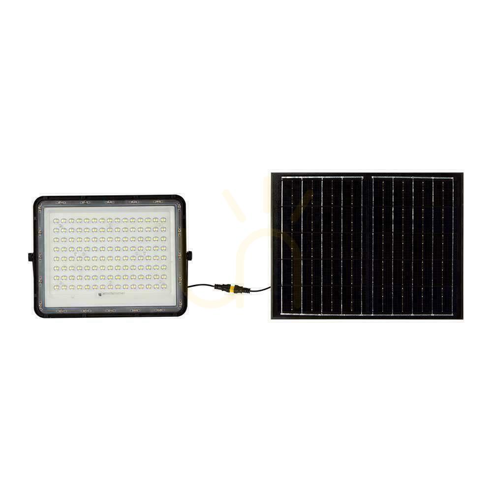 Kontrola V-TAC 20W solární LED projektor s dálkovým ovládáním, AUTO, časovač, IP65 černý VT-180W 6400K 1800lm V-TAC 20W solární LED projektor s dálkovým ovládáním, AUTO, časovač, IP65 černý VT-180W 6400K 1800lm