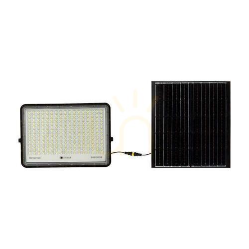 Kontrola V-TAC 30W solární LED projektor s dálkovým ovládáním, AUTO, časovač, IP65 černý VT-240W 4000K 2600lm