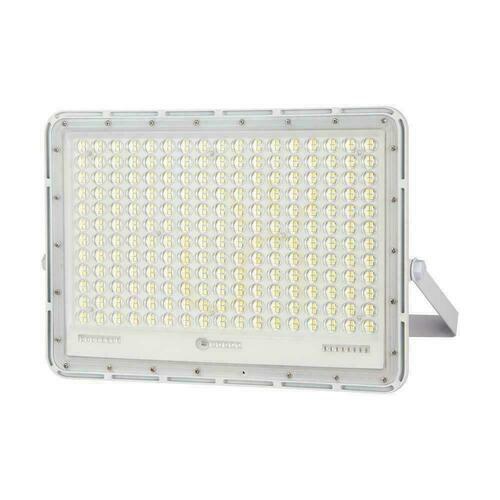 Kontrola V-TAC 30W solární LED projektor s dálkovým ovládáním, AUTO, časovač, IP65 bílý VT-240W-W 6400K 2600lm