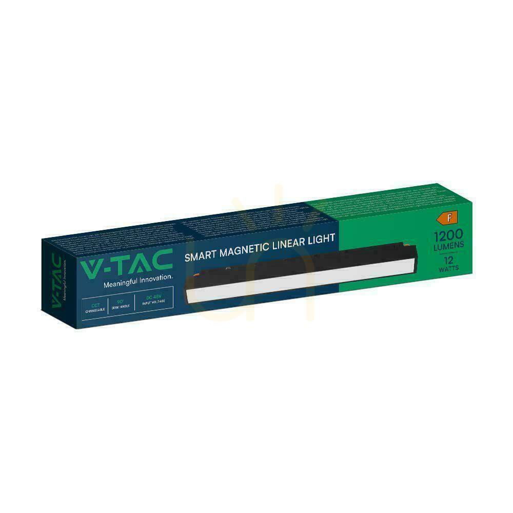 Kontrola SMART 48V V-TAC 12W LED CCT 90st SMART WiFi TRACKLIGHT autobusové svítidlo černé VT-3612 2700K-6400K 1200lm 3 roky záruka SMART 48V V-TAC 12W LED CCT 90st SMART WiFi TRACKLIGHT autobusové svítidlo černé VT-3612 2700K-6400K 1200lm 3 roky záruka