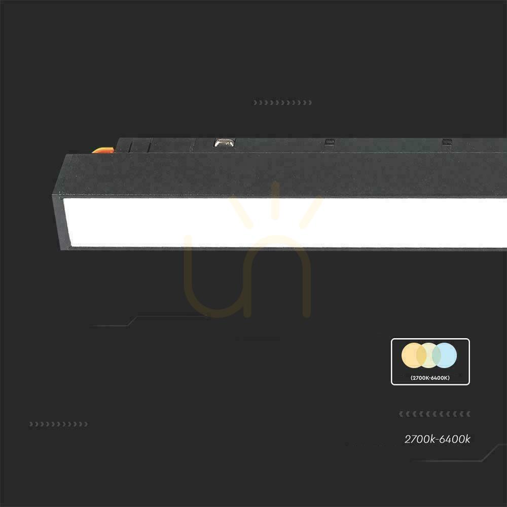 Zobrazit SMART 48V V-TAC 20W LED CCT 90st SMART WiFi TRACKLIGHT autobusové svítidlo černé VT-3620 2700K-6400K 2100lm 3 roky záruka SMART 48V V-TAC 20W LED CCT 90st SMART WiFi TRACKLIGHT autobusové svítidlo černé VT-3620 2700K-6400K 2100lm 3 roky záruka