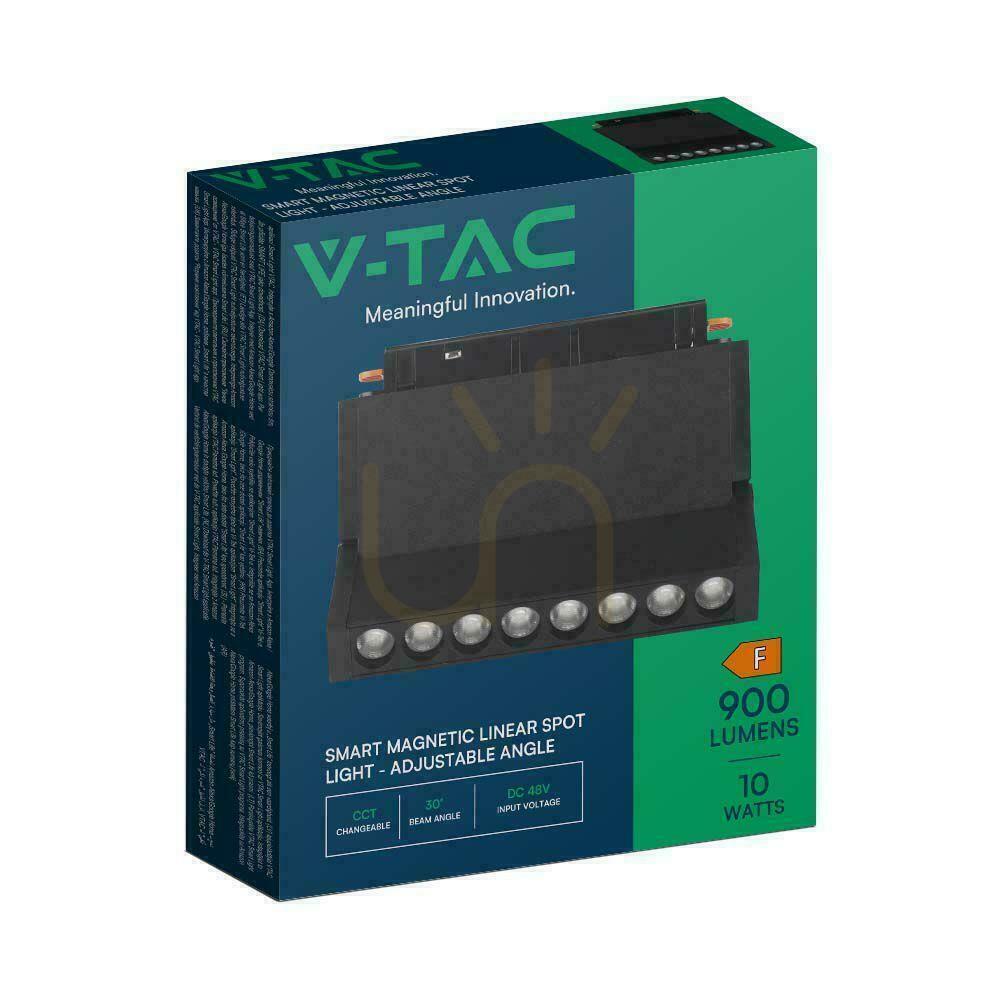 Kontrola SMART 48V V-TAC 10W LED CCT sběrnicové svítidlo 30st SMART WiFi TRACKLIGHT Black VT-3610 2700K-6400K 900lm Záruka 3 roky SMART 48V V-TAC 10W LED CCT sběrnicové svítidlo 30st SMART WiFi TRACKLIGHT Black VT-3610 2700K-6400K 900lm Záruka 3 roky
