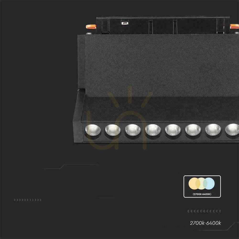 Zobrazit SMART 48V V-TAC 18W LED CCT sběrnicové svítidlo 30st SMART WiFi TRACKLIGHT Black VT-3618 2700K-6400K 1500lm Záruka 3 roky SMART 48V V-TAC 18W LED CCT sběrnicové svítidlo 30st SMART WiFi TRACKLIGHT Black VT-3618 2700K-6400K 1500lm Záruka 3 roky