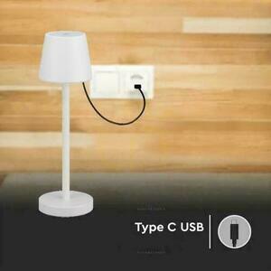 V-TAC 3W LED nabíjecí stmívatelná lampa na noční stolek bílá VT-7703 4000K 70lm. small 4