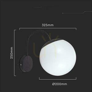 V-TAC Sphere Garden Luminaire E27 Downward Wallpaper Black MAT VT-1223 Záruka 3 roky 1 V-TAC Sphere Garden Luminaire E27 Downward Wallpaper Black MAT VT-1223 Záruka 3 roky small 1