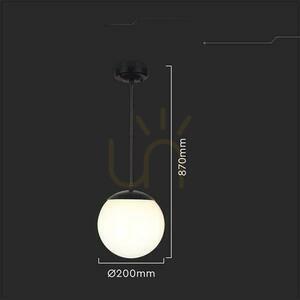 V-TAC E27 Black MAT VT-1226 Zahradní kulové závěsné svítidlo Záruka 3 roky small 2