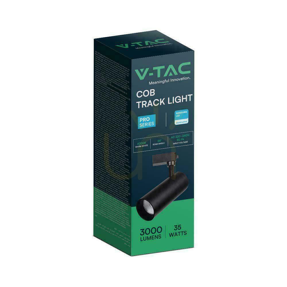 Pohled 3F V-TAC 35W 34st SAMSUNG CHIP CRI90+ Black VT-11035 4000K 3000lm Záruka 5 let Kolejnicové svítidlo 3F V-TAC 35W 34st SAMSUNG CHIP CRI90+ Black VT-11035 4000K 3000lm Záruka 5 let Kolejnicové svítidlo