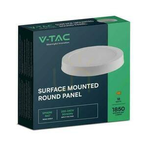 V-TAC Surface Mounted LED Panel Premium Downlight 18W Round fi215 VT-60018 3000K 1850lm. small 2