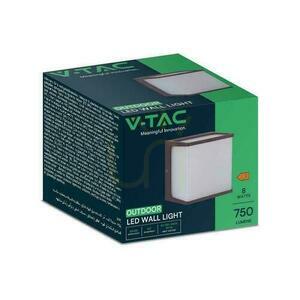 Venkovní nástěnné svítidlo V-TAC VT-708 LED 8 W 750 lm 3000 K, IP65, hnědé, opálový kryt 120×120 mm small 2