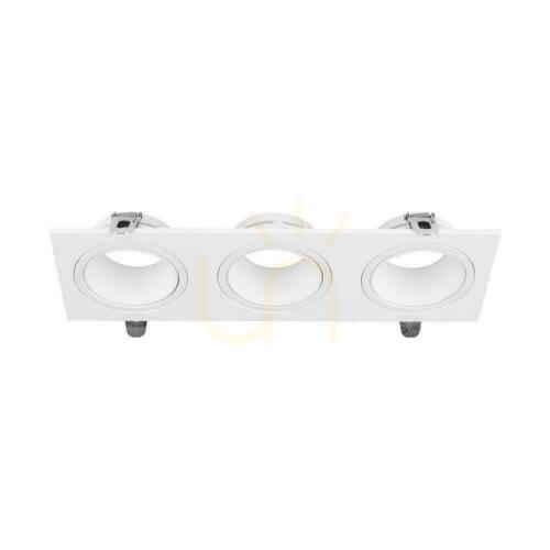 Kontrola Bílé trojité zápustné svítidlo V-TAC VT-441 3×GU10 max. 35 W IP20