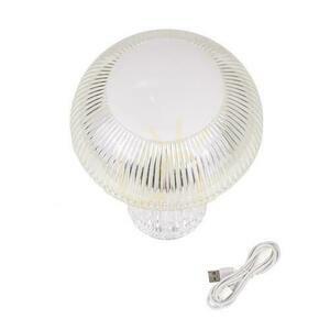 V-TAC 1W LED stolní lampa na noční stolek 25 cm USB nabíjení Stmívatelná průhledná VT-1040 3000K-6000K 50lm small 1