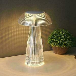 V-TAC 1W LED stolní lampa na noční stolek 25 cm USB nabíjení Stmívatelná průhledná VT-1040 3000K-6000K 50lm small 10