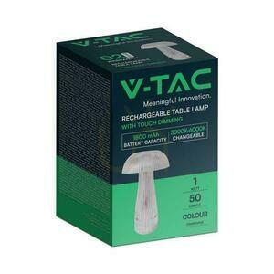 V-TAC 1W LED stolní lampa na noční stolek 25 cm USB nabíjení Stmívatelná průhledná VT-1040 3000K-6000K 50lm small 4