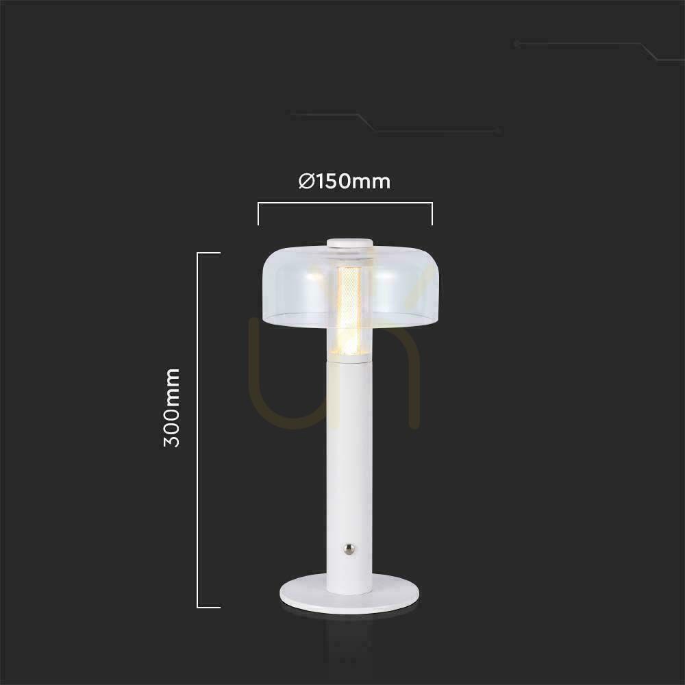 Náhled V-TAC 1W LED stolní lampa na noční stolek 30 cm USB nabíjení Stmívatelná bílá VT-1049 3000K 100lm V-TAC 1W LED stolní lampa na noční stolek 30 cm USB nabíjení Stmívatelná bílá VT-1049 3000K 100lm