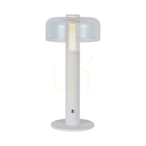Kontrola V-TAC 1W LED stolní lampa na noční stolek 30 cm USB nabíjení Stmívatelná bílá VT-1049 3000K 100lm
