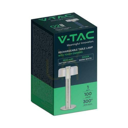 Kontrola V-TAC 1W LED stolní lampa 30cm USB nabíjení stmívatelná zlatá VT-1049 3000K 100lm