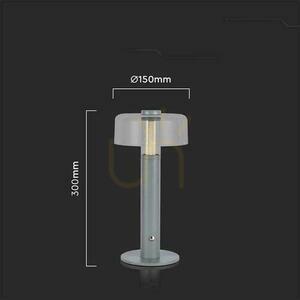 V-TAC 1W LED stolní lampa na noční stolek 30cm USB nabíjení stmívatelná šedá VT-1049 3000K 100lm small 2