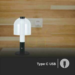 V-TAC 2W LED stolní lampa na noční stolek 30cm USB nabíjení stmívatelná černá VT-1056 3000K 100lm 4 V-TAC 2W LED stolní lampa na noční stolek 30cm USB nabíjení stmívatelná černá VT-1056 3000K 100lm small 4