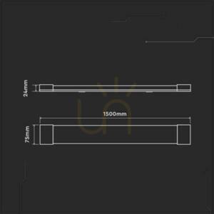 V-TAC 50W LED Lineární svítidlo pro povrchovou montáž 150 cm VT-8340 4000K 6000 lm Záruka 3 roky small 3
