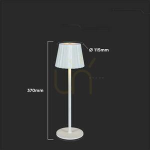 V-TAC 4W LED stolní lampa na noční stolek 37cm USB nabíjení Stmívatelná bílá VT-1028 3000K-6000K 150lm small 1