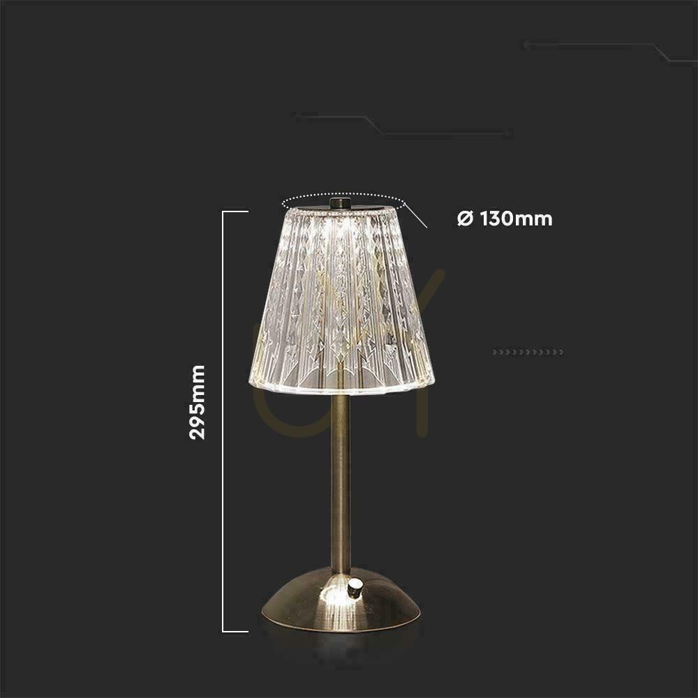 Pohled V-TAC 3W LED 29cm stolní noční světlo USB nabíjení stmívatelné pískově hnědé VT-1033 3000K-6000K 210lm V-TAC 3W LED 29cm stolní noční světlo USB nabíjení stmívatelné pískově hnědé VT-1033 3000K-6000K 210lm