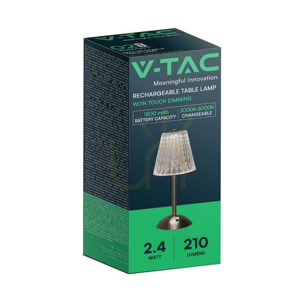 Náhled V-TAC 3W LED 29cm stolní noční světlo USB nabíjení stmívatelné pískově hnědé VT-1033 3000K-6000K 210lm V-TAC 3W LED 29cm stolní noční světlo USB nabíjení stmívatelné pískově hnědé VT-1033 3000K-6000K 210lm