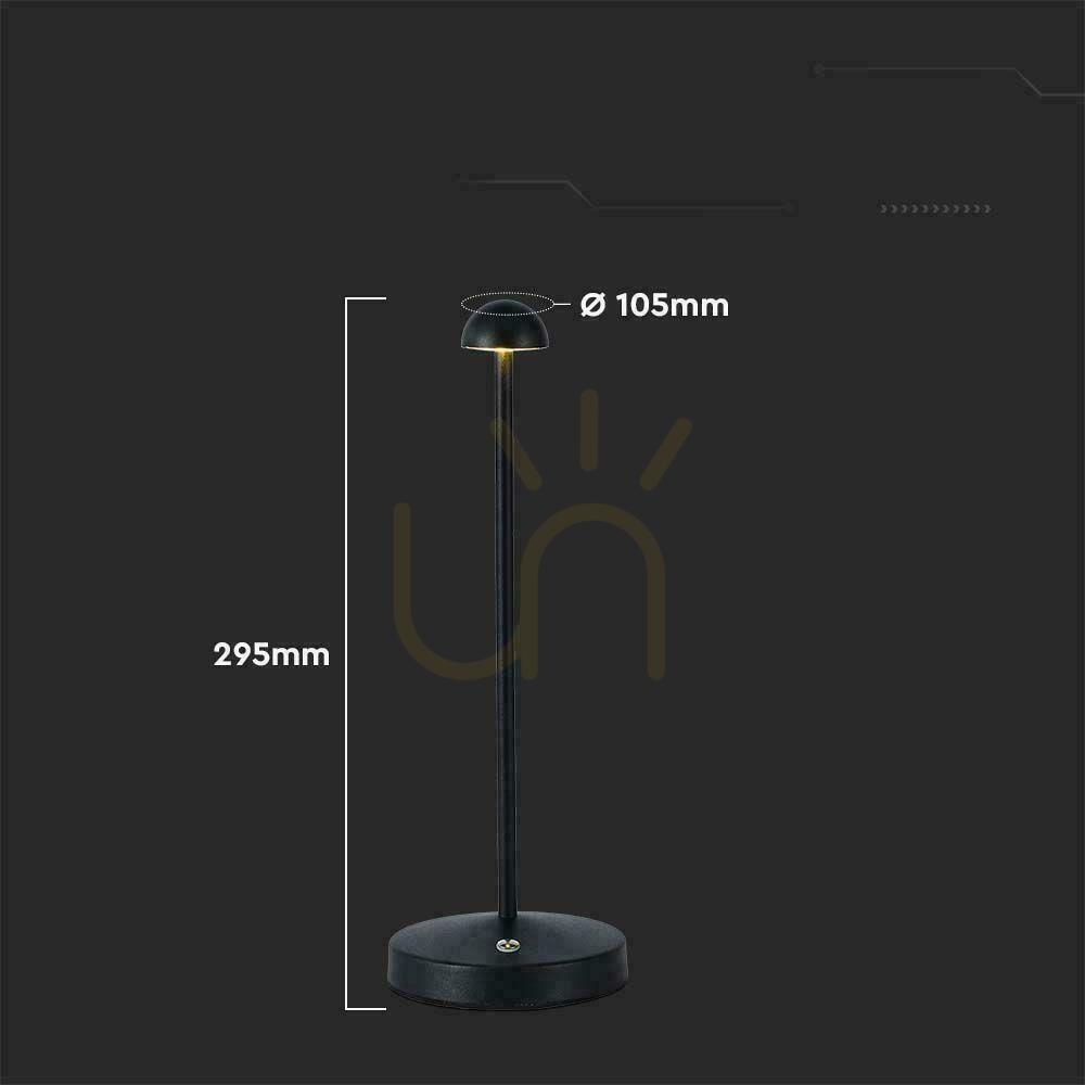 Náhled V-TAC 3W LED 29cm stolní noční světlo USB nabíjení stmívatelné černé VT-1073 3000K-6000K 130lm. V-TAC 3W LED 29cm stolní noční světlo USB nabíjení stmívatelné černé VT-1073 3000K-6000K 130lm.