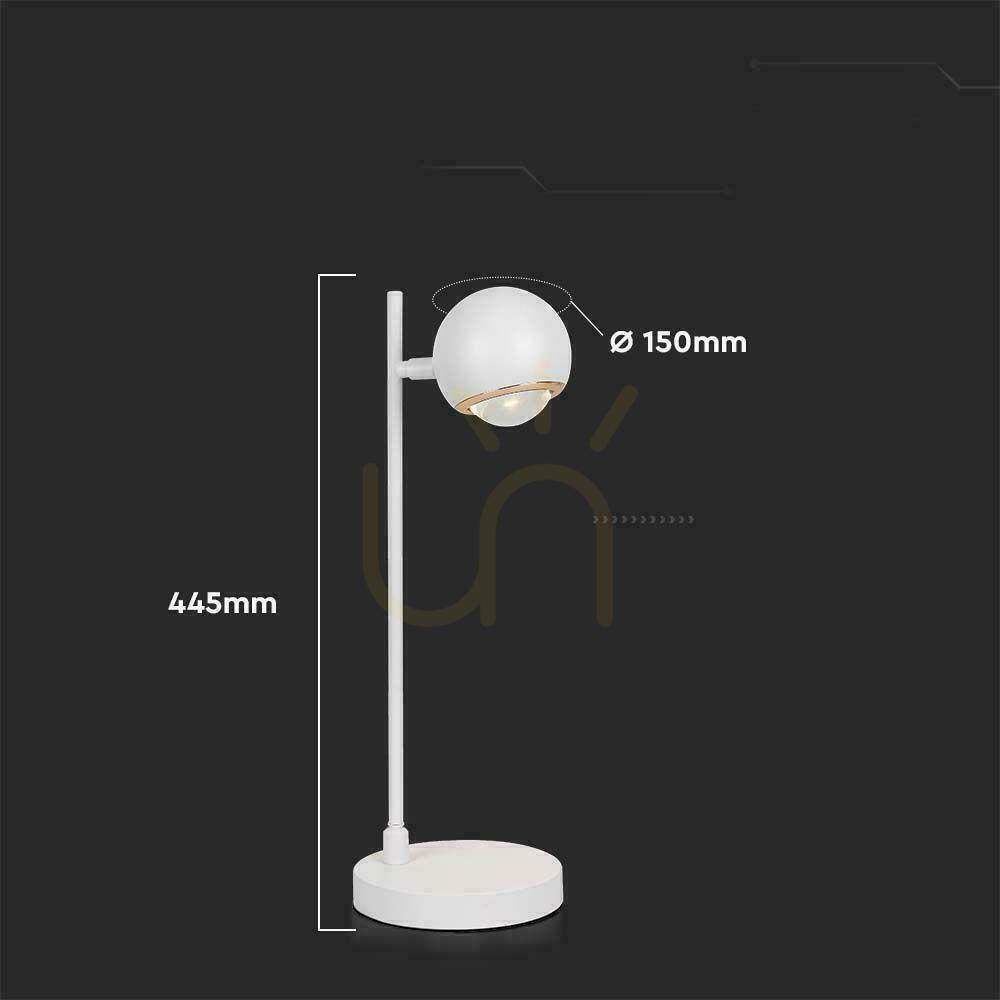 Pohled V-TAC 6W LED lampa na noční stolek 45 cm bílá VT-7506 3000K 500lm. V-TAC 6W LED lampa na noční stolek 45 cm bílá VT-7506 3000K 500lm.
