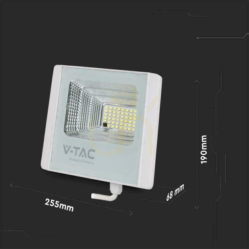 Zobrazit V-TAC 20W bílý IP65 solární LED projektor, dálkové ovládání, časovač VT-60W 4000K 1650lm. V-TAC 20W bílý IP65 solární LED projektor, dálkové ovládání, časovač VT-60W 4000K 1650lm.
