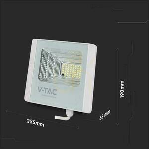 V-TAC 20W bílý IP65 solární LED projektor, dálkové ovládání, časovač VT-60W 6400K 1650lm. small 4