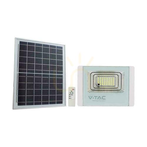 Kontrola Solární LED reflektor V-TAC VT-60W 20 W bílý, IP65, dálkové ovládání a časovač, 6400 K, 1650 lm
