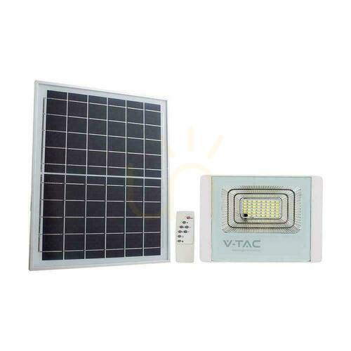 Kontrola V-TAC Solární LED projektor 35W bílý IP65, dálkové ovládání, časovač VT-100W 4000K 2450lm.