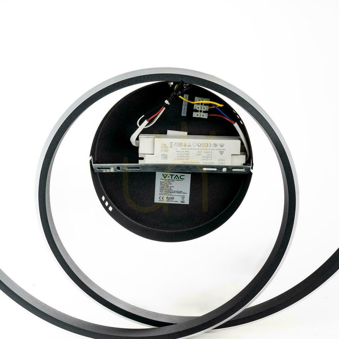 Zobrazit V-TAC 48W LED stmívatelné stropní svítidlo černé VT-7911 3000K 5150lm. V-TAC 48W LED stmívatelné stropní svítidlo černé VT-7911 3000K 5150lm.