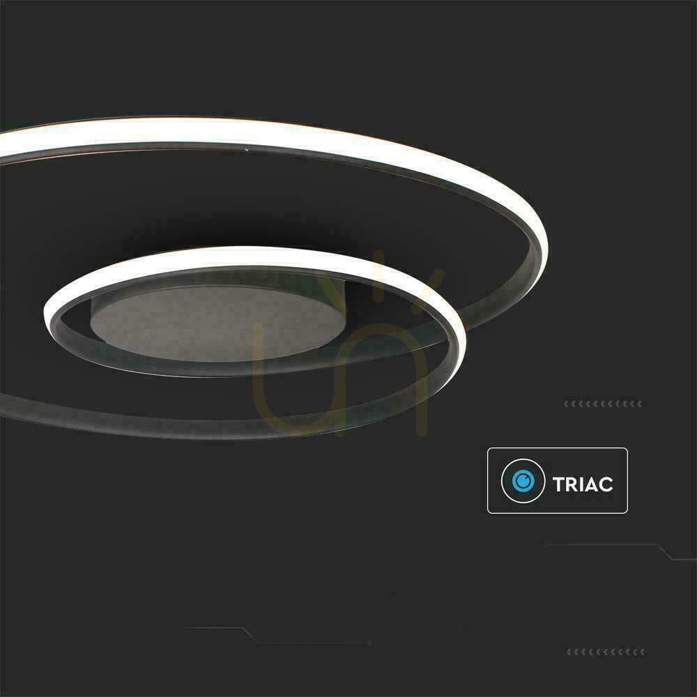 Kontrola V-TAC 48W LED stmívatelné stropní svítidlo černé VT-7911 3000K 5150lm. V-TAC 48W LED stmívatelné stropní svítidlo černé VT-7911 3000K 5150lm.