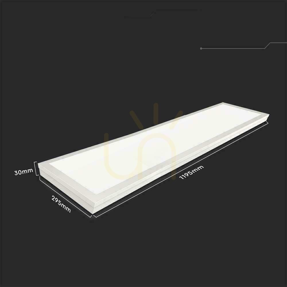 Zobrazit V-TAC 40W 1200x300 3v1 panel LED pro povrchovou/podhledovou montáž VT-6147 4000K 4400lm V-TAC 40W 1200x300 3v1 panel LED pro povrchovou/podhledovou montáž VT-6147 4000K 4400lm